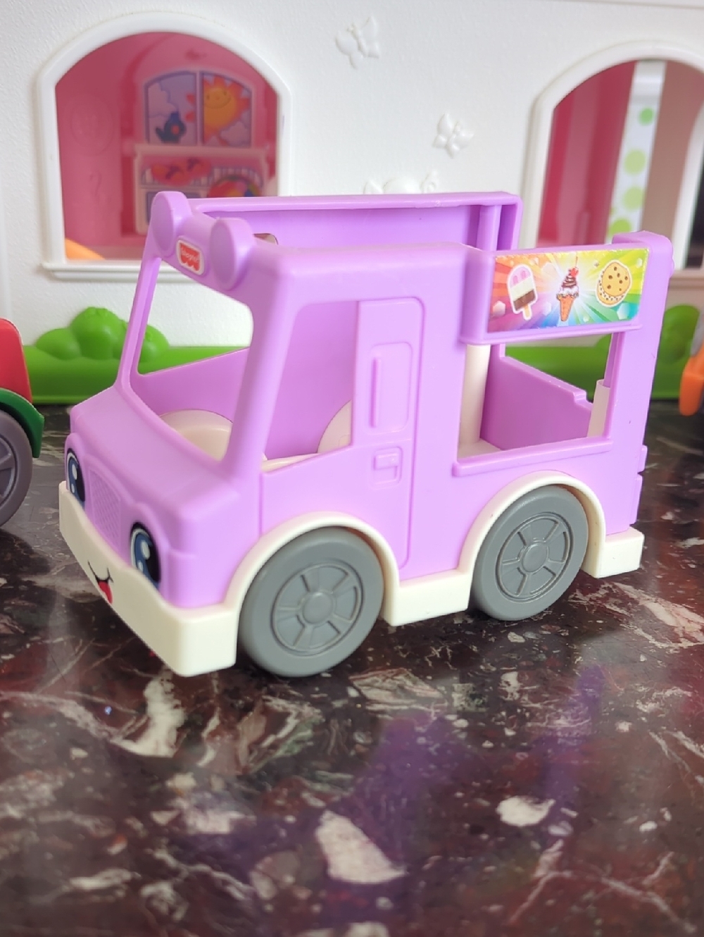 Little People - Purple Kids Ice Cream Truck Toy - Play Vehicle